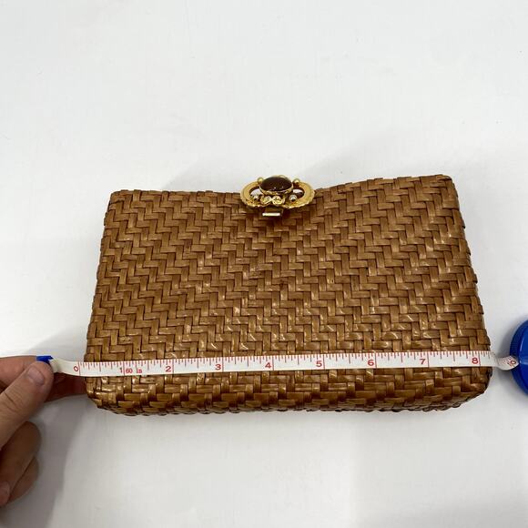 Vintage Doran International weaved straw clutch - Picture 8 of 10